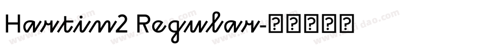 Hartin2 Regular字体转换